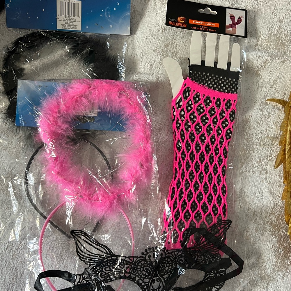Pink and Black Halloween Costume Accessories